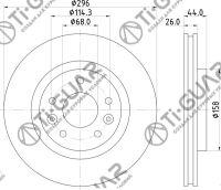 Диск тормозной TG-40206-4BA0A/RN1753V*TI-GUAR