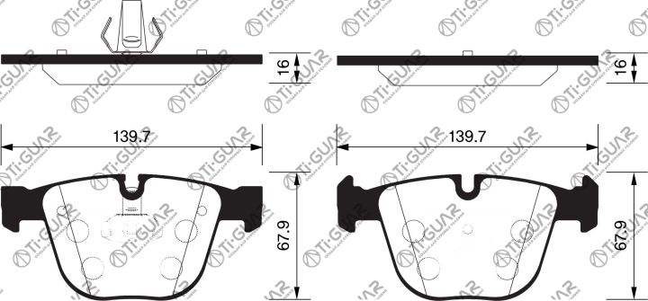 Тормозные колодки TG-0326/PN0326* Ti·GUAR